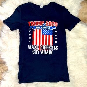 Trump blue political t-shirt